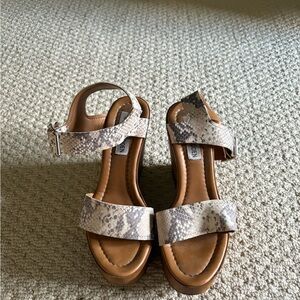 Steve Madden Snake Skin Print Wedges